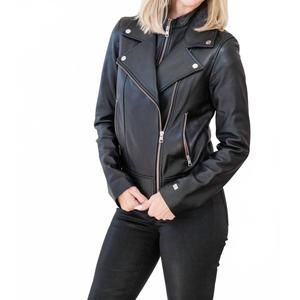 NEW SOIA&KYO ryder leather jacket in black
